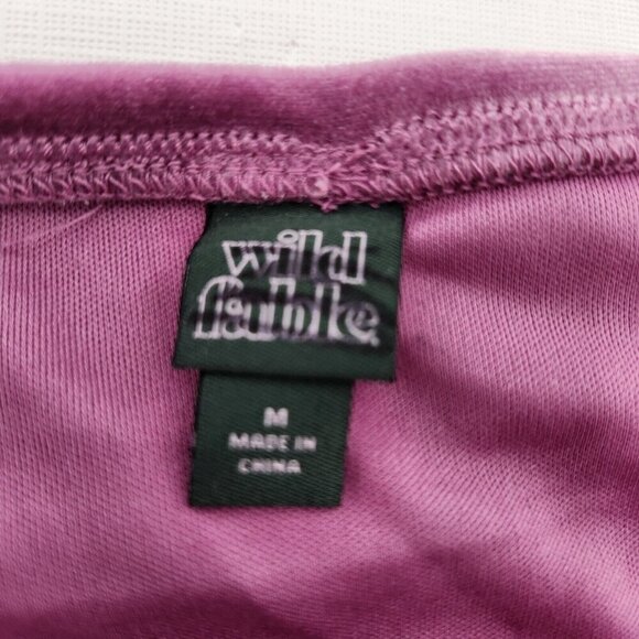 Wild Fable  Womens Ruched Velour Mini Skirt Purple Size Medium - Picture 2 of 6